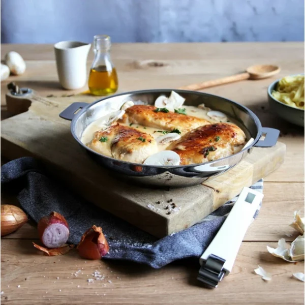 à prix d'occasion Poêle Lyonnaise Mutine Ø 28 Cm Inox Amovible Cristel 4