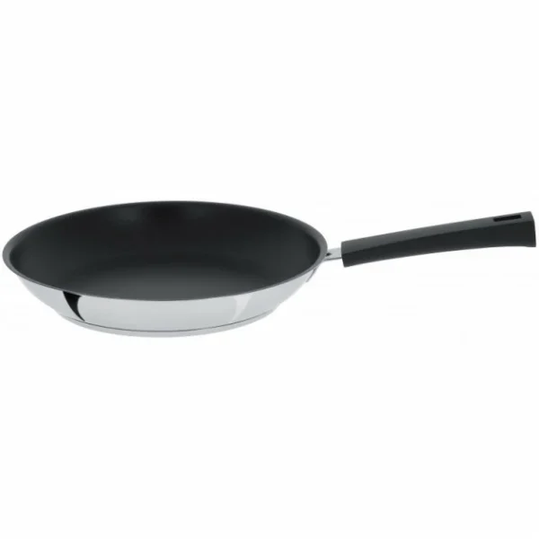 comparez les prix Poêle Mutine Ø 24 Cm Manche Fixe Anti-Adhésive Inox Cristel 1