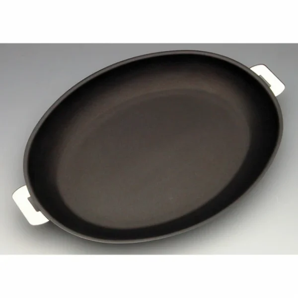 prix pas cher Poêle Mutine Ovale Ø 35 Cm Manche Amovible Anti-Adhésive Inox Cristel 1