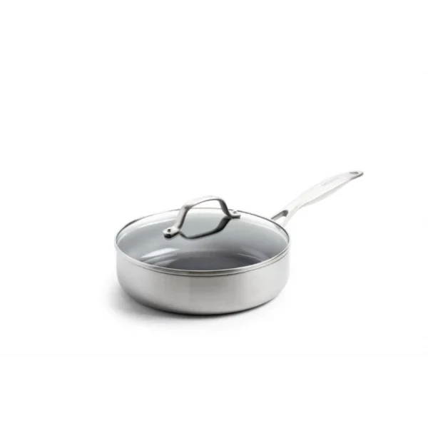 guranteed de qualité Sauteuse En Céramique Ø 24 Cm + Couvercle, Collection GENEVA GreenPan™ 3