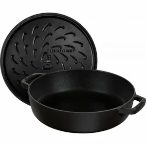 vente pas cher Sauteuse En Fonte Chistera 24 Cm Noir Staub 11