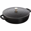 vente pas cher Sauteuse En Fonte Chistera 24 Cm Noir Staub 10