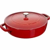 magasin france Sauteuse En Fonte Chistera 24 Cm Rouge Cerise Staub 8