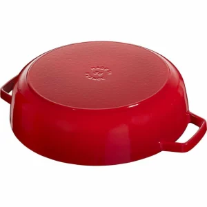 Sauteuse En Fonte Chistera 28 Cm Rouge Cerise Staub prix de gros 14