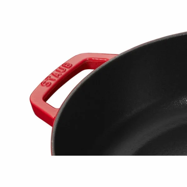Sauteuse En Fonte Chistera 28 Cm Rouge Cerise Staub prix de gros 5