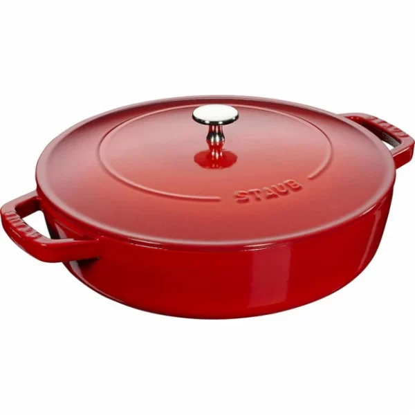 Sauteuse En Fonte Chistera 28 Cm Rouge Cerise Staub prix de gros 1