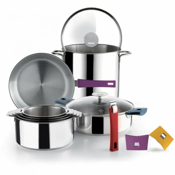 vente à bas prix Sauteuse Mutine Ø 22 Cm Manche Amovible Anti-Adhésive Inox Cristel 4