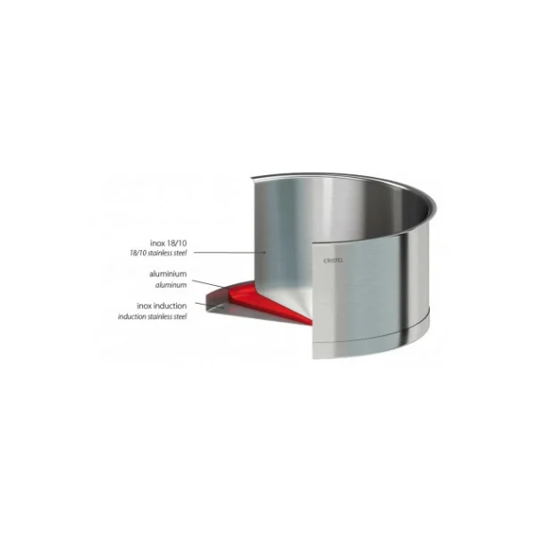magasin en ligne france Série De 4 Casseroles + Poignée Strate Amovible Inox Cristel 3