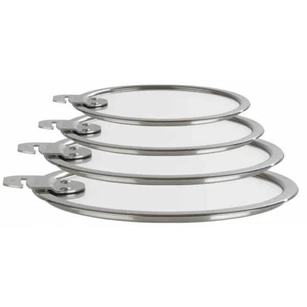 destockage Série De Couvercles Plats En Verre Trempé 14 à 20 Cm Strate Amovible Cristel 1