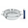 Authentic Original licence Set De 2 Poêles Inox Avec Poignée Bleue Mutine Amovible Cristel 14