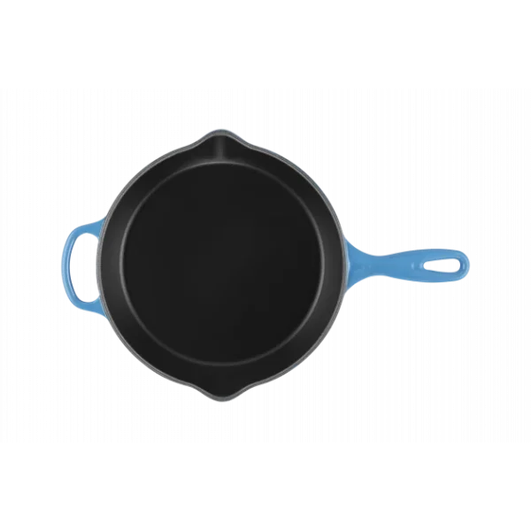 Skillet Rond Profond 26cm En Fonte Azur Le Creuset meilleur service 5