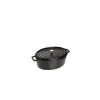 STAUB Cocotte Fonte Ovale 15 Cm Noir Mat 0,6 L france 22