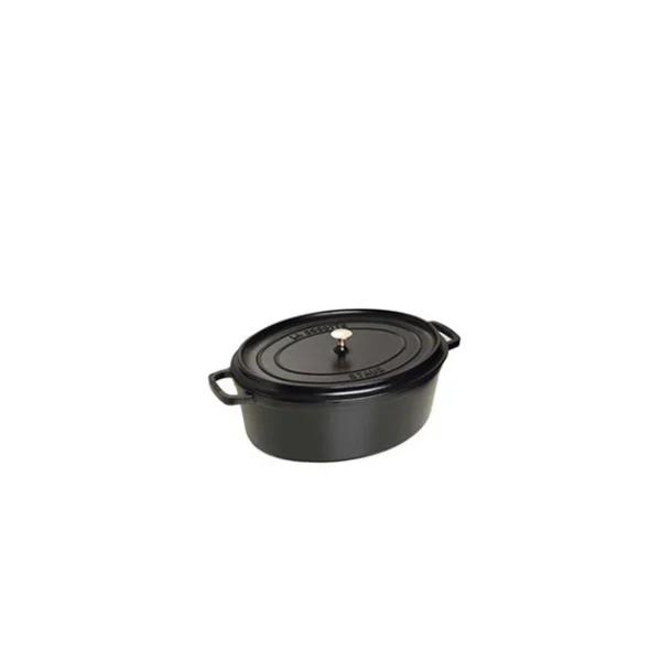 STAUB Cocotte Fonte Ovale 15 Cm Noir Mat 0,6 L france 1