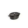 STAUB Cocotte Fonte Ovale 23 Cm Noir Mat 2,35 L a Prix Discount 22