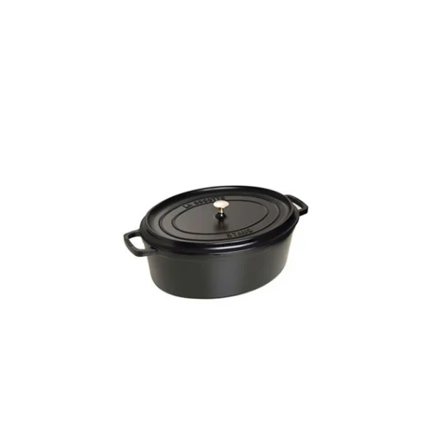 STAUB Cocotte Fonte Ovale 23 Cm Noir Mat 2,35 L a Prix Discount 1