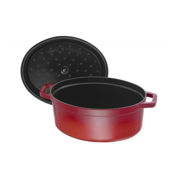 soldes STAUB Cocotte Fonte Ovale 23 Cm Rouge Cerise 2,35 L 5