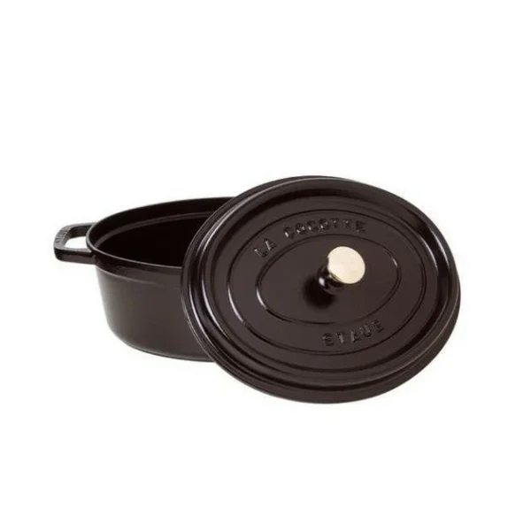 STAUB Cocotte Fonte Ovale 29 Cm Noir Mat 4,2 L à prix promos 3