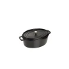 STAUB Cocotte Fonte Ovale 29 Cm Noir Mat 4,2 L à prix promos 19