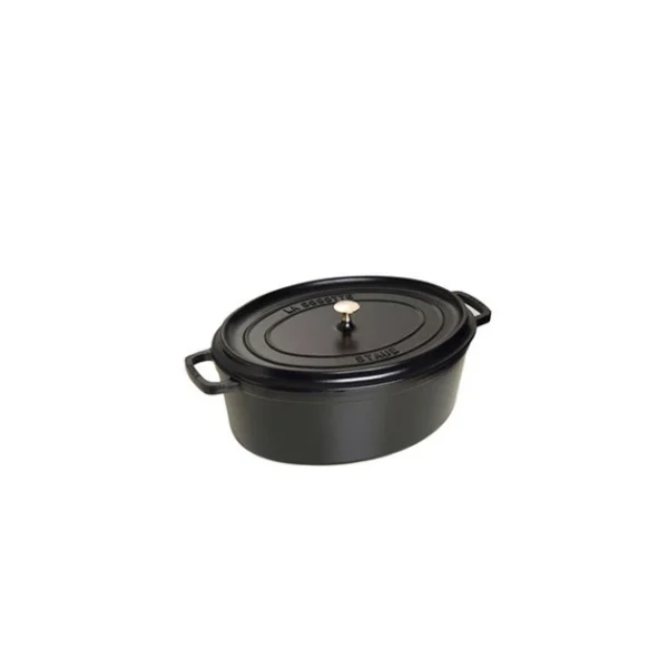 STAUB Cocotte Fonte Ovale 29 Cm Noir Mat 4,2 L à prix promos 1