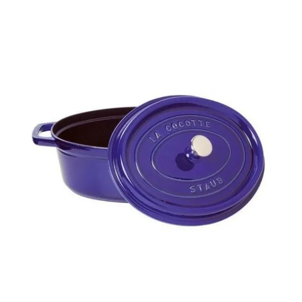 boutique en ligne france STAUB Cocotte Fonte Ovale 31 Cm Bleu Intense Majolique 5,5 L 3