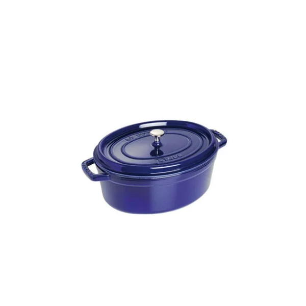 boutique en ligne france STAUB Cocotte Fonte Ovale 31 Cm Bleu Intense Majolique 5,5 L 1
