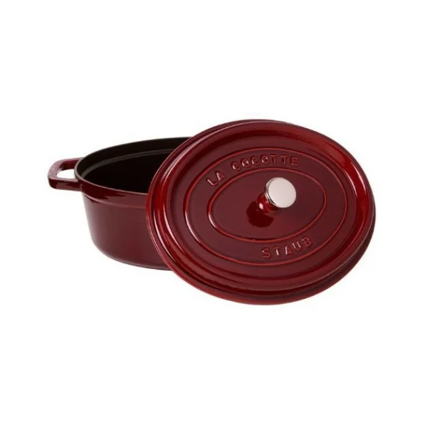 qualité d’originales STAUB Cocotte Fonte Ovale 31 Cm Grenadine Majolique 5,5 L 3