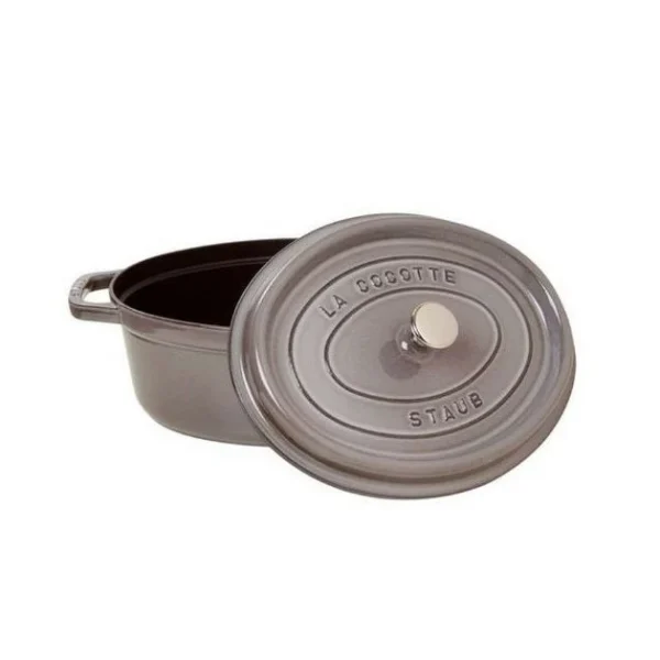 STAUB Cocotte Fonte Ovale 31 Cm Gris Graphite 5,5 L en ligne 3
