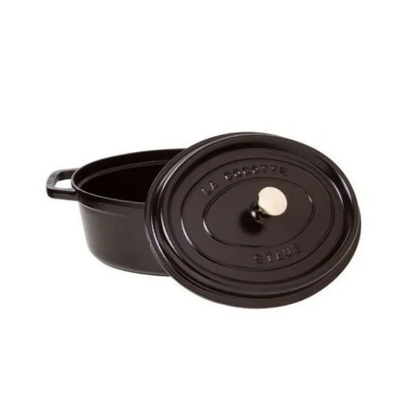 STAUB Cocotte Fonte Ovale 31 Cm Noir Mat 5,5 L magasin pas cher 3