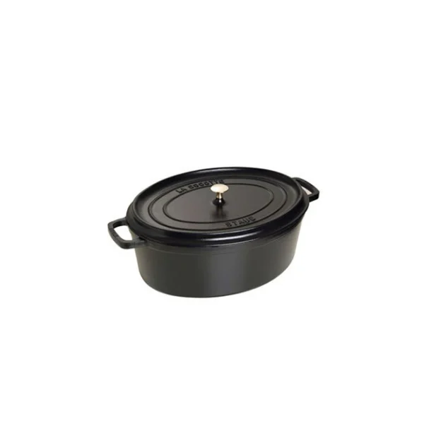 STAUB Cocotte Fonte Ovale 31 Cm Noir Mat 5,5 L magasin pas cher 1