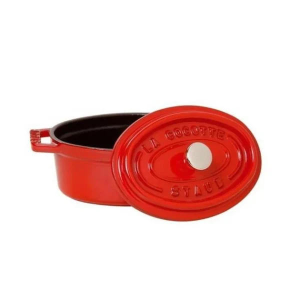 STAUB Cocotte Fonte Ovale 31 Cm Rouge Cerise 5,5 L meilleure qualité 3