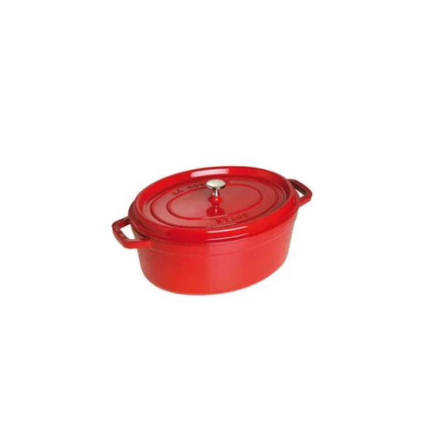 STAUB Cocotte Fonte Ovale 31 Cm Rouge Cerise 5,5 L meilleure qualité 1