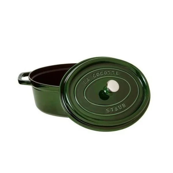 STAUB Cocotte Fonte Ovale 31 Cm Vert Basilic Majolique 5,5 L meilleure qualité 3