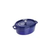 magasin STAUB Cocotte Fonte Ovale 33 Cm Bleu Intense Majolique 6,7 L 5