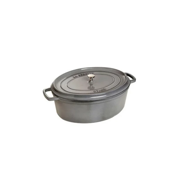 STAUB Cocotte Fonte Ovale 33 Cm Gris Graphite 6,7 L Top ventes 1