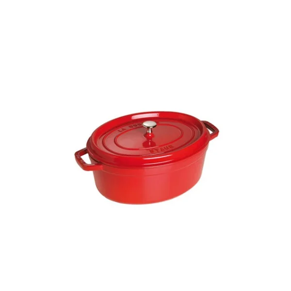 belle STAUB Cocotte Fonte Ovale 33 Cm Rouge Cerise 6,7 L 1