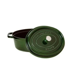 boutiqued en ligne STAUB Cocotte Fonte Ovale 33 Cm Vert Basilic Majolique 6,7 L 6