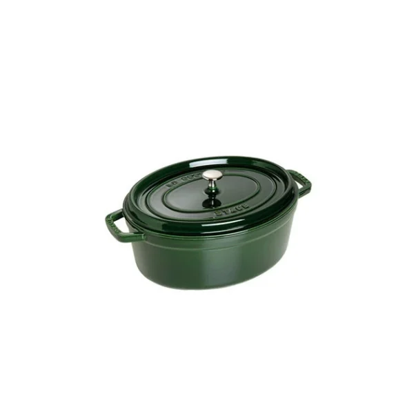 boutiqued en ligne STAUB Cocotte Fonte Ovale 33 Cm Vert Basilic Majolique 6,7 L 1