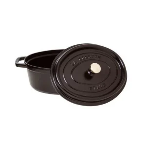 vente luxe pas cher STAUB Cocotte Fonte Ovale 37 Cm Noir Mat 8 L 6
