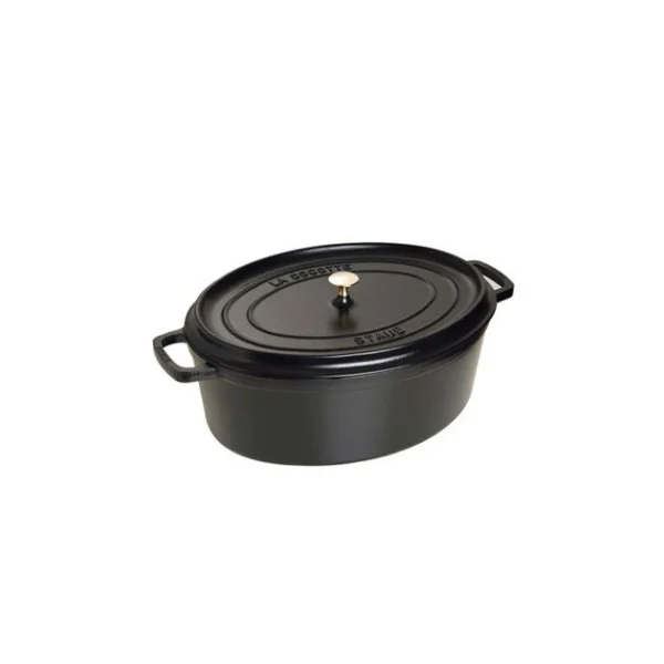 vente luxe pas cher STAUB Cocotte Fonte Ovale 37 Cm Noir Mat 8 L 1