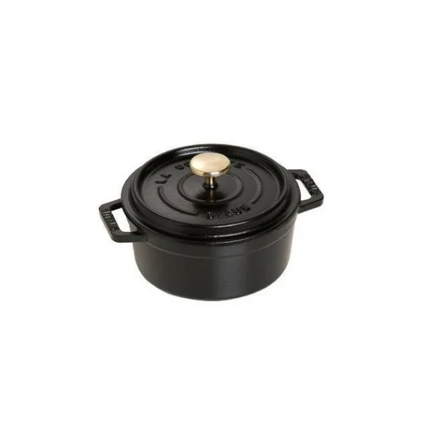 magasin en ligne france STAUB Cocotte Fonte Ronde 12 Cm Noir Mat 0,4 L 3