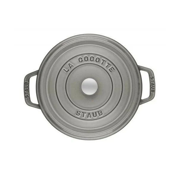 STAUB Cocotte Fonte Ronde 14 Cm Gris Graphite 0,8 L à prix imbattables 3