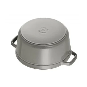 STAUB Cocotte Fonte Ronde 14 Cm Gris Graphite 0,8 L à prix imbattables 9