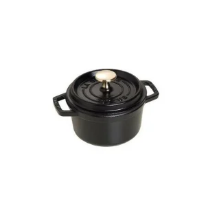 STAUB Cocotte Fonte Ronde 14 Cm Noir Mat 0,8 L Paiement sécurisé 6