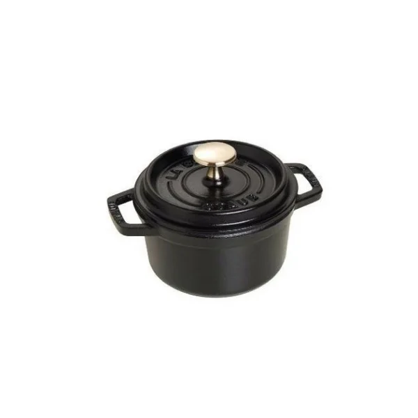 STAUB Cocotte Fonte Ronde 14 Cm Noir Mat 0,8 L Paiement sécurisé 3