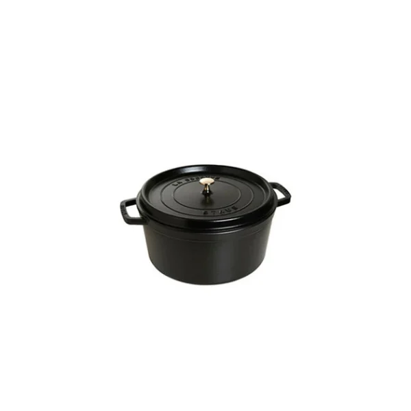 STAUB Cocotte Fonte Ronde 14 Cm Noir Mat 0,8 L Paiement sécurisé 1