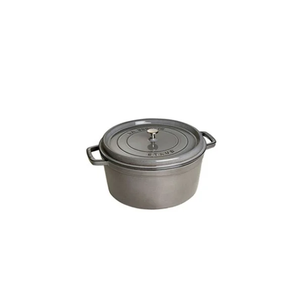 STAUB Cocotte Fonte Ronde 16 Cm Gris Graphite 1,2 L grand choix 1
