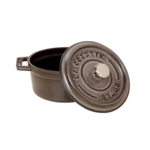officiel STAUB Cocotte Fonte Ronde 20 Cm Gris Graphite 2,2 L 6