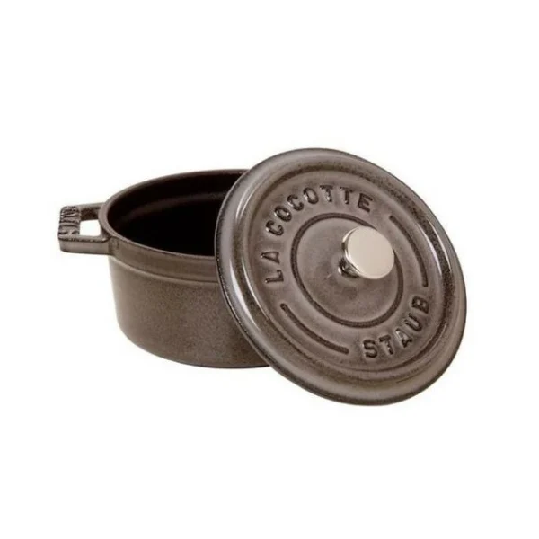 officiel STAUB Cocotte Fonte Ronde 20 Cm Gris Graphite 2,2 L 3