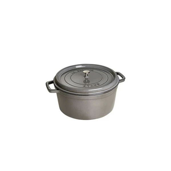 officiel STAUB Cocotte Fonte Ronde 20 Cm Gris Graphite 2,2 L 1