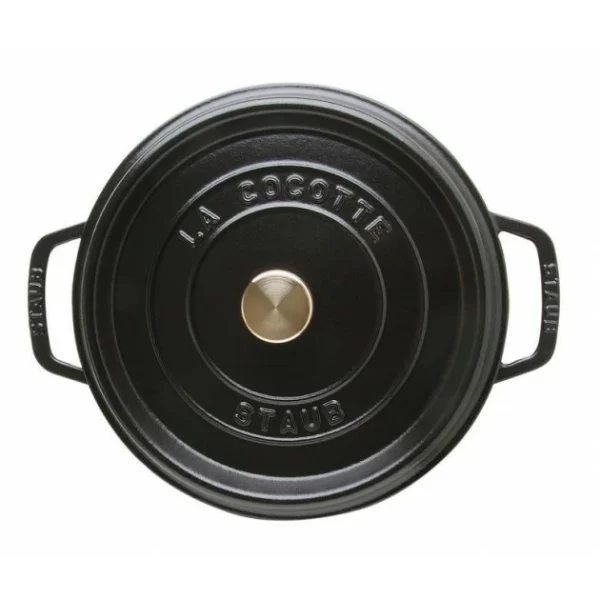 magasin STAUB Cocotte Fonte Ronde 20 Cm Noir Mat 2,2 L 3